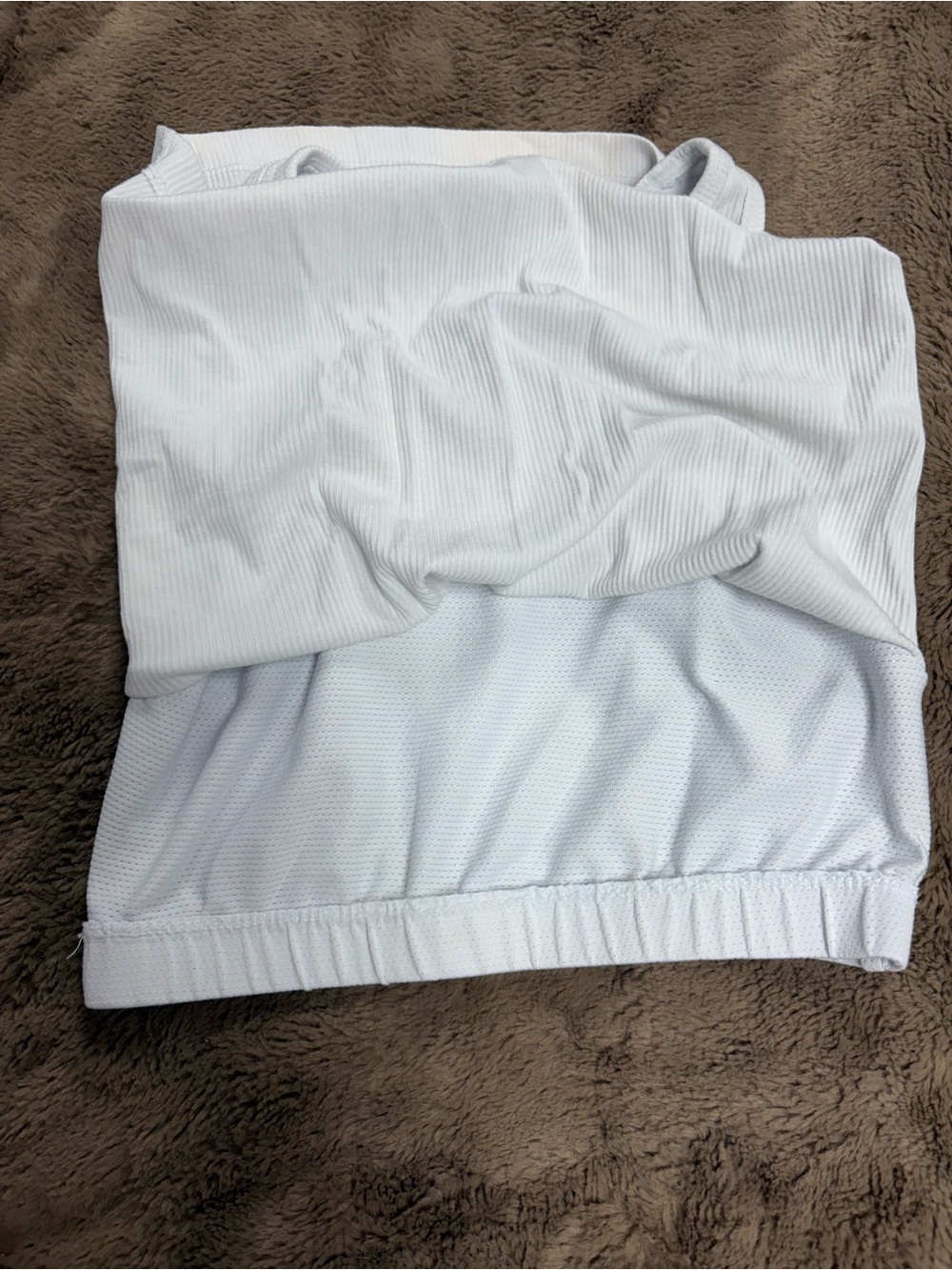 Yogalicious White Ribbed Cropped Tank - Picture 3 of 4